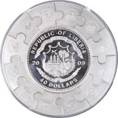 Серебряная монета 1кг Апостол Петр 40 долларов 2009 Либерия