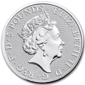 Серебряная монета 2oz Йельский Бофорт "Королевские Звери Тюдоров" 5 фунтов 2023 Великобритания