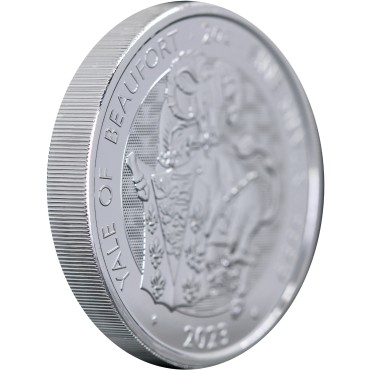 Срібна монета 2oz Єльський Бофорт "Королівські Звірі Тюдорів" 5 фунтів 2023 Великобританія