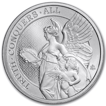 Серебряная монета 1oz Истина Побеждает Все 1 фунт стерлингов 2022 Остров Святой Елены