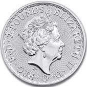 Серебряная монета 1oz Британия 2 английских фунта 2023 Великобритания