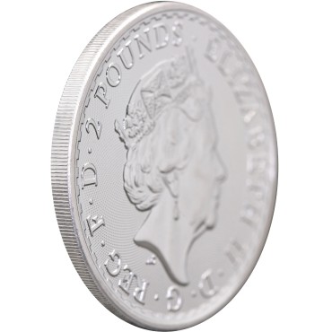 Срібна монета 1oz Британія 2 англійських фунта 2023 Великобританія (Королева Єлизавета II)