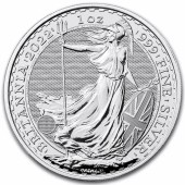 Срібна монета 1oz Британія 2 англійських фунта 2022 Великобританія (PCGS GEM BU Memorial Label)