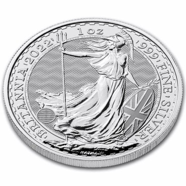 Срібна монета 1oz Британія 2 англійських фунта 2022 Великобританія (PCGS GEM BU Memorial Label)