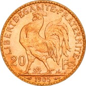 Золота монета 20 франків 1905 Франція