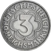 Серебряная монета "1000-летие Нордхаузена" 3 марки 1927 Веймарская Республика Германия