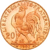 Золота монета 20 франків 1907 Франція
