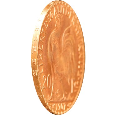 Золотая монета 20 франков 1907 Франция