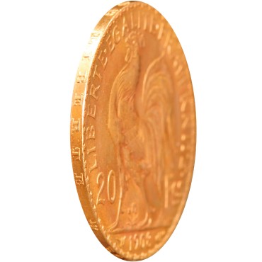 Золота монета 20 франків 1908 Франція