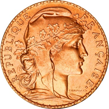 Золотая монета 20 франков 1913 Франция