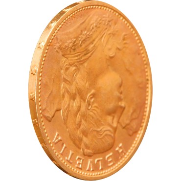 Золота монета Гельвеція 20 франків 1913 Швейцарія