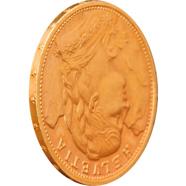 Золота монета Гельвеція 20 франків 1915 Швейцарія