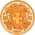 Золотая монета Гельвеция 20 франков 1927 Швейцария