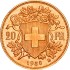 Золота монета Гельвеція 20 франків 1930 Швейцарія