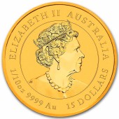 Золота монета 1/10oz Рік Кролика 15 доларів 2023 Австралія