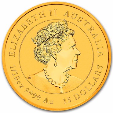 Золота монета 1/10oz Рік Кролика 15 доларів 2023 Австралія