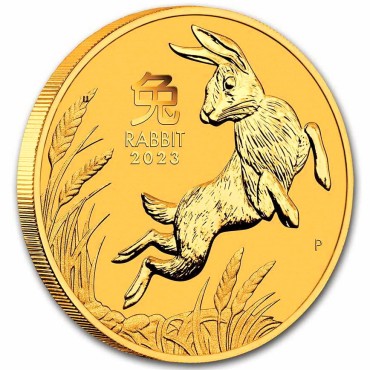 Золота монета 1/10oz Рік Кролика 15 доларів 2023 Австралія