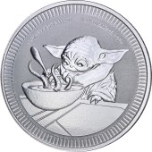 Серебряная монета 1oz Звездные Войны: Грогу 2 доллара 2022 Ниуэ
