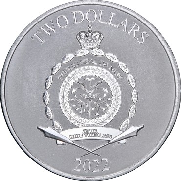 Срібна монета 1oz Зоряні Війни: Грогу 2 долара 2022 Ніуе