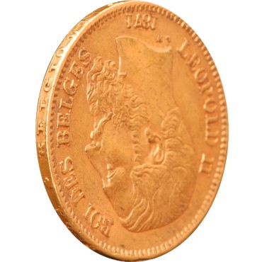 Золота монета 20 франків 1871 Бельгія