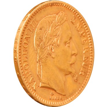 Золотая монета Наполеон III 20 франков 1864 Франция