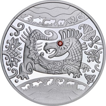Срібна монета 1/2oz Рік Дракона 5 гривень 2012 Україна