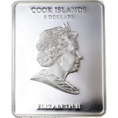 Срібна монета Богдан Хмельницький 5 доларів 2011 Острова Кука (кольорова)