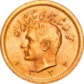 Золотая монета 1 пахлави 1954 Иран