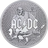 Серебряная монета 1oz AC/DC 1 доллар 2023 Австралия