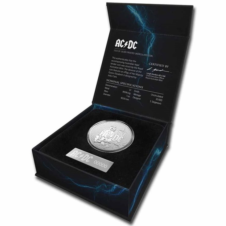 Купить-Серебряная монета 1oz AC/DC 1 доллар 2023 Австралия в Киеве с ...