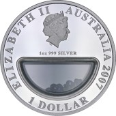 Срібна монета 1oz Скарби Австралії Сапфір 1 долар 2007 Австралія
