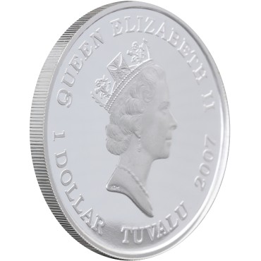 Набір срібних монет 1oz (5 шт.) Бойові Кораблі Другої Світової Війни 1 долар 2007 Тувалу (кольорові)