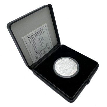 Серебряная монета 20g Корабль Товарищ 7 вон 2003 Северная Корея