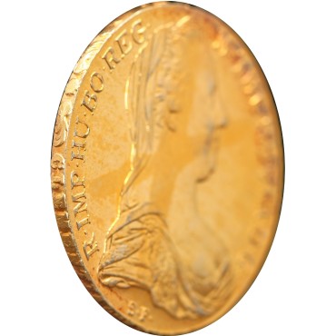 Серебряная монета Талер Марии Терезы 1780 Австрия рестрайк (позолота)