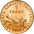 Золота монета Сіячка 1 франк 2001 Франція