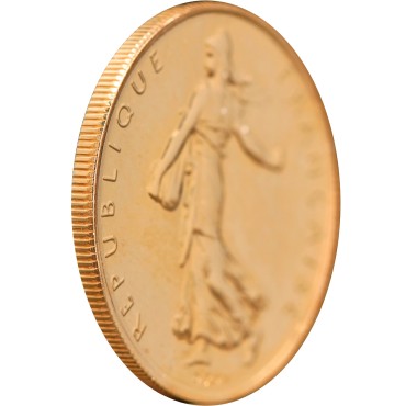 Золота монета Сіячка 1 франк 2001 Франція