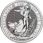 Срібна монета 1oz Британія 2 англійських фунта 2023 Великобританія (Король Карл III)