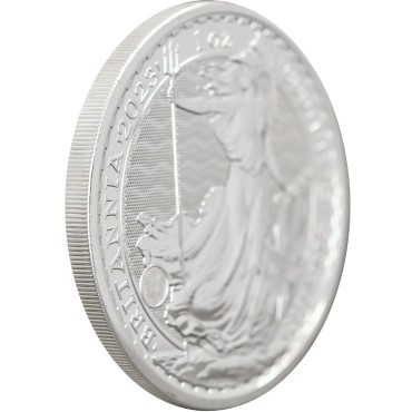 Срібна монета 1oz Британія 2 англійських фунта 2023 Великобританія (Король Карл III)