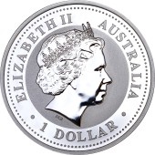 Серебряная монета 1oz Год Свиньи 1 доллар 2007 Австралия