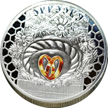 Серебряная монета 1oz Свадьба 20 рублей 2006 Беларусь