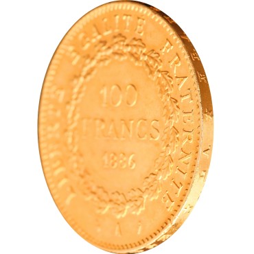 Золотая монета 100 франков 1886 Франция