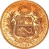 Золотая монета 100 солей 1962 Перу