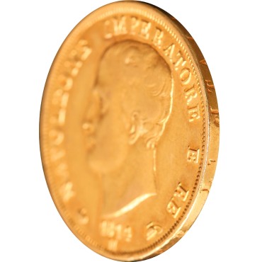 Золотая монета Наполеон I 40 лир 1814 Италия