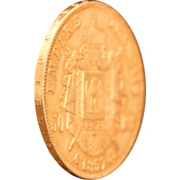 Золота монета Наполеон III 50 франків 1857 Франція