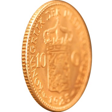 Золота монета Королева Вільгельміна 10 гульденів 1925 Нідерланди