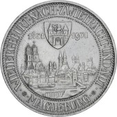 Серебряная монета "Магдебург" 3 марки 1931 Веймарская Республика Германия