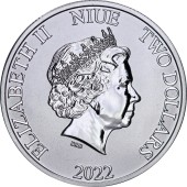 Срібна монета 1oz Дарт Вейдер "Зоряні Війни" 2 долара 2022 Ніуе