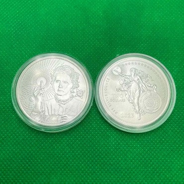 Срібна монета 1oz Ікони Інновацій: Марія Кюрі 2 долара 2022 Ніуе