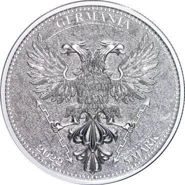 Срібний раунд 1oz Лист Липи 5 марок 2022 Німеччина