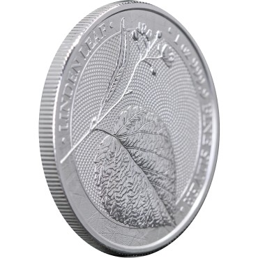 Серебряный раунд 1oz Лист Липы 5 марок 2022 Германия
